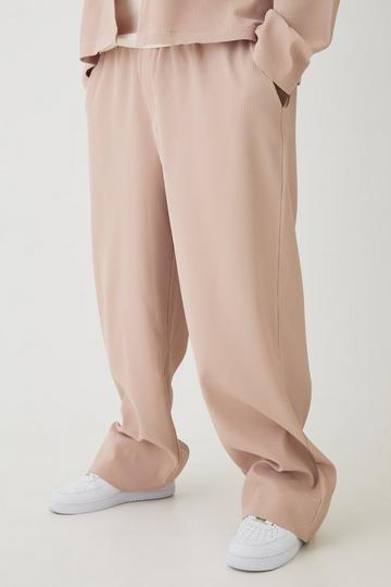 Plus Plisse Baggy Broek taupe