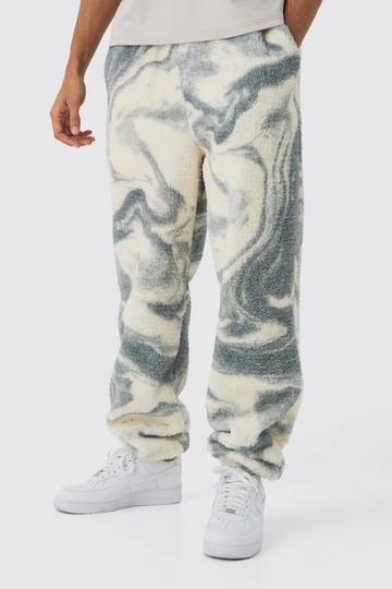 Oversized Printed Borg Expedition Jogger grey