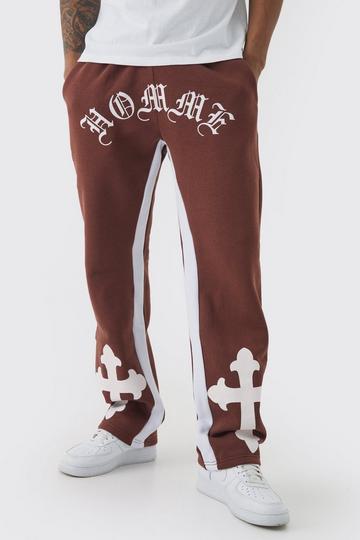 Baggy Gothic Homme Joggingbroek Met Gekruiste Gusset rust