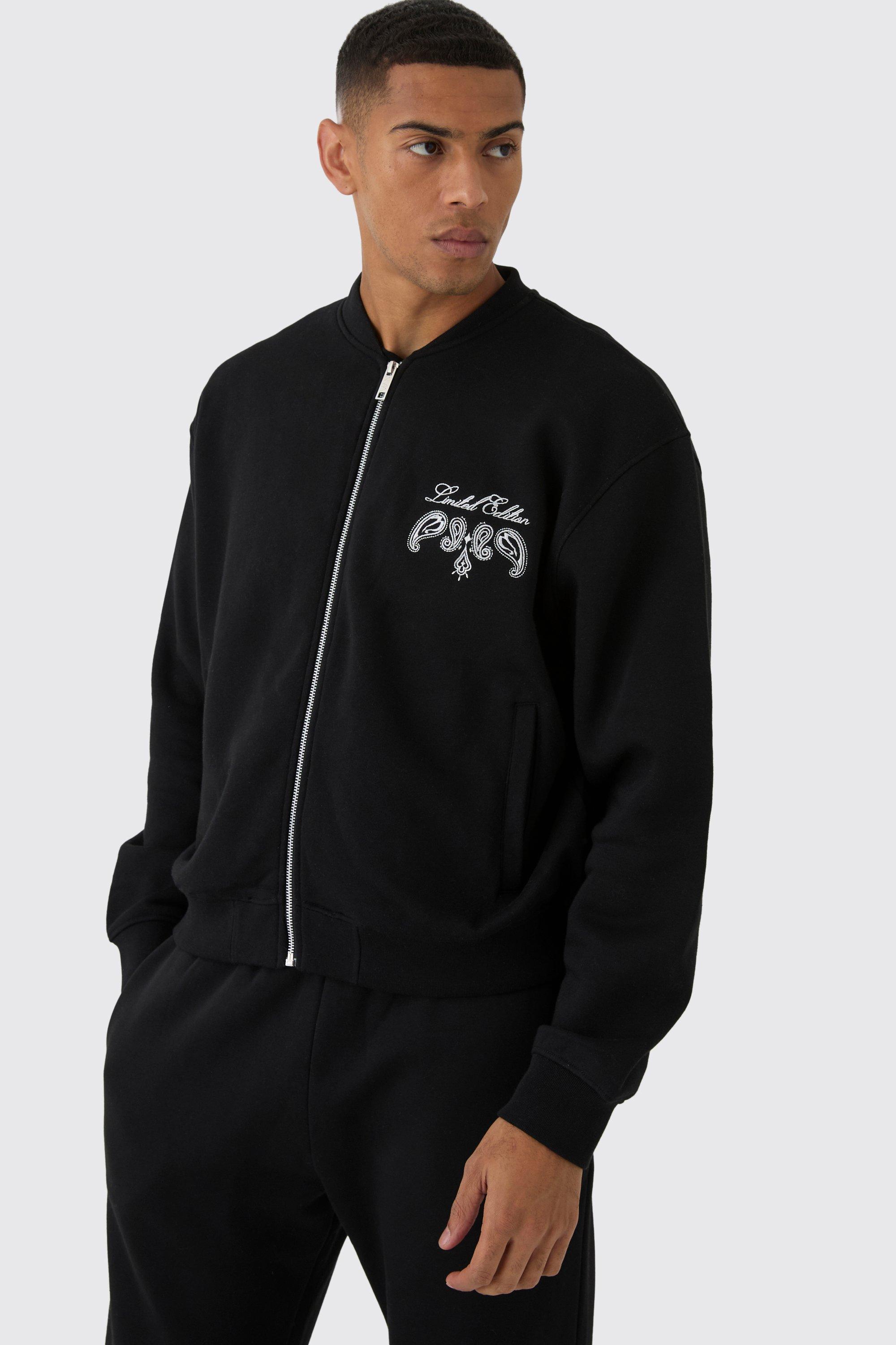 Oversized Boxy Paisley Print Bomber Jacket
