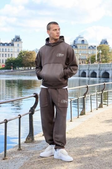 Oversized Seam Detail Joggers coffee