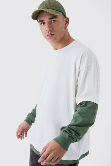 Oversized Faux Layer T-Shirt ecru