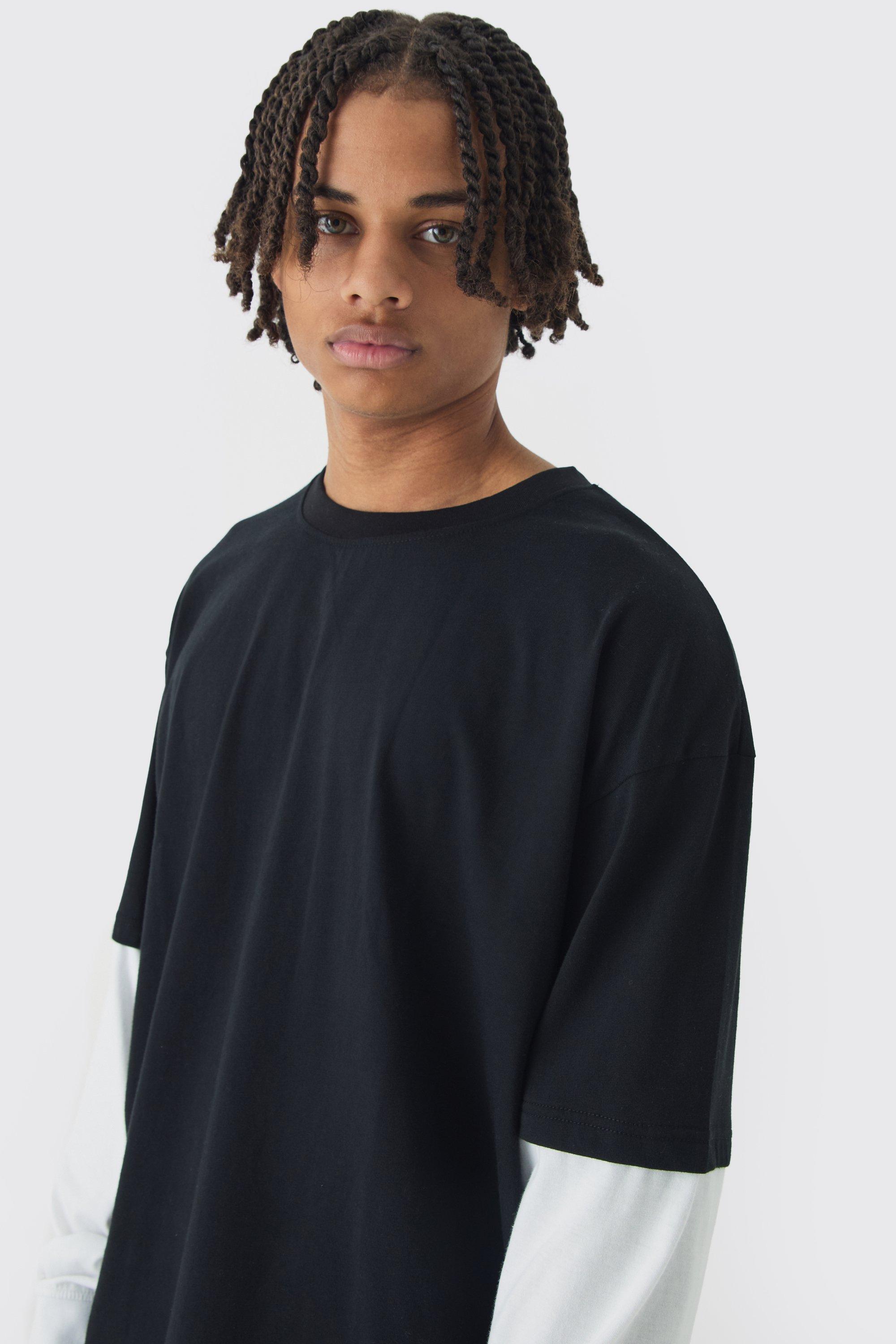 Oversized Faux Layer T-Shirt | boohoo