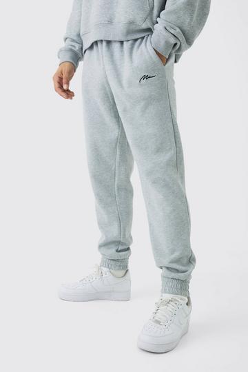 Regular Fit Basic Man Signature Jogger grey marl