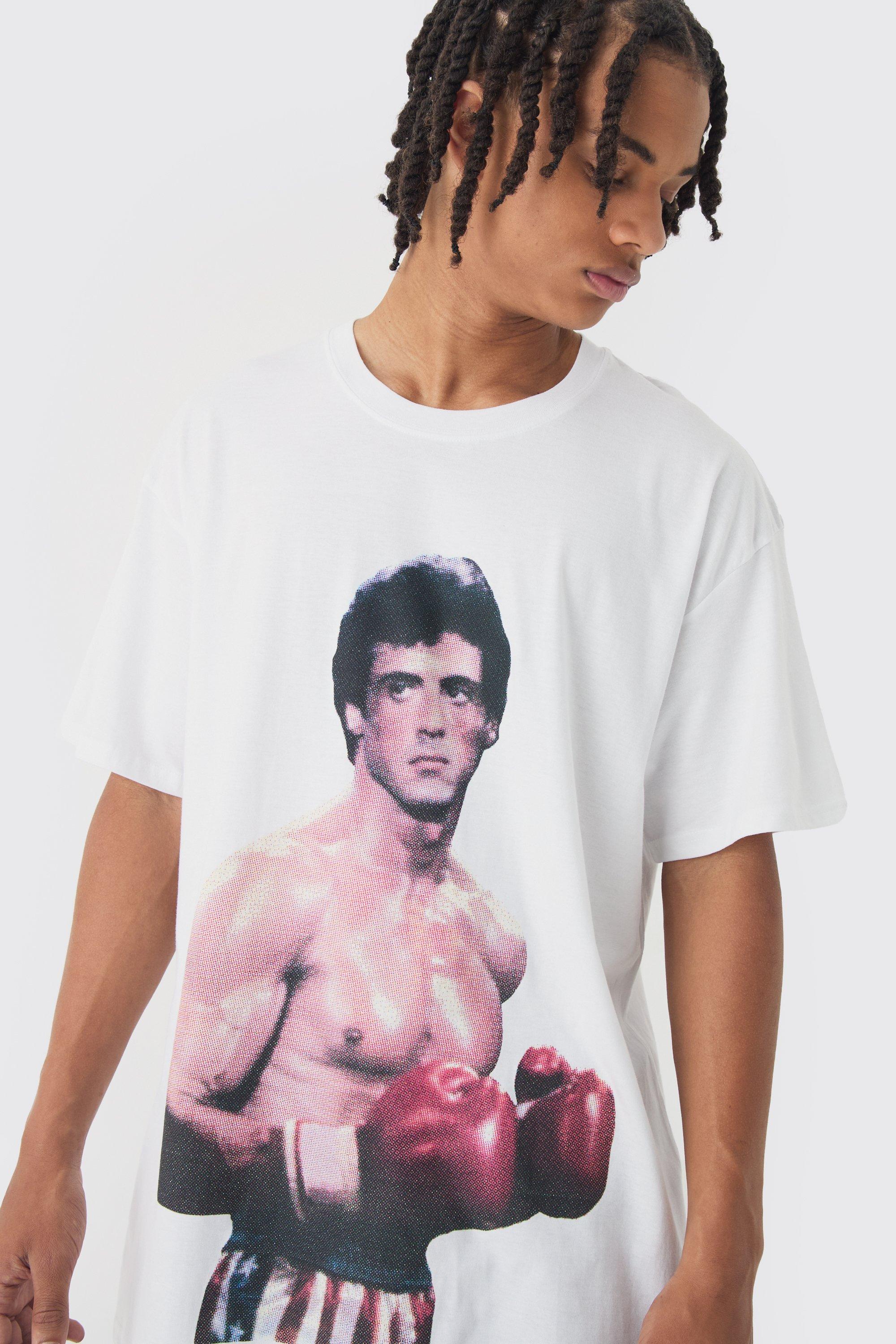 Oversized Rocky License Print T Shirt boohoo IE