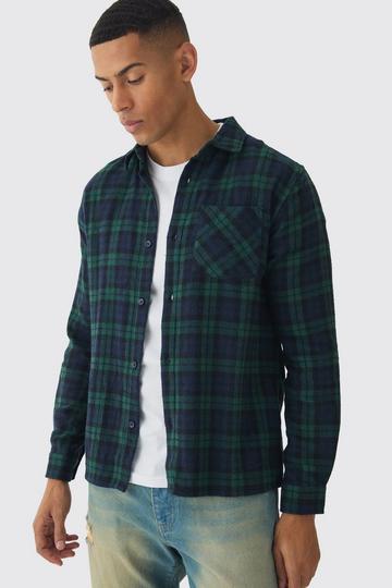 Regular Fit Long Sleeve Check Shirt navy