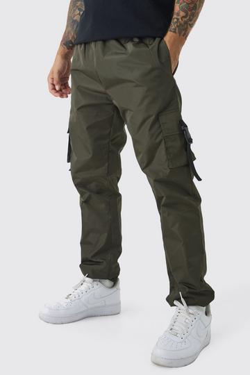 Man Soft-Shell Cargo Slim Fit Joggingbroek Met Elastische Taille khaki