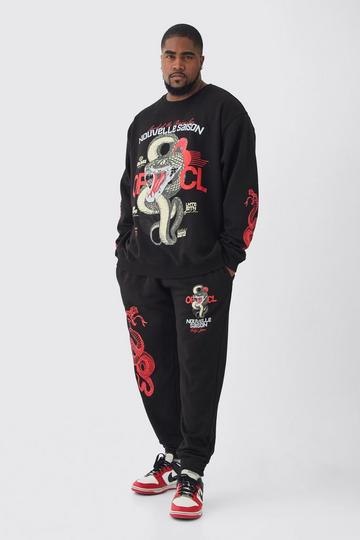 Plus Snake Official Sweat Tracksuit black