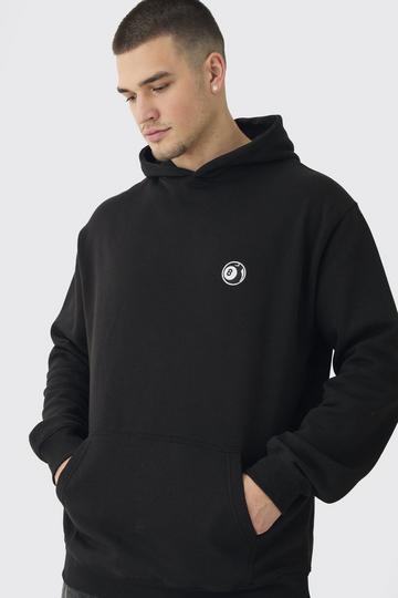 Tall 8 Ball Embroidered Hoodie black