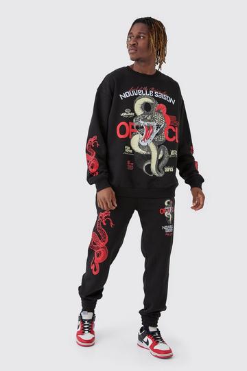 Tall Snake Official Sweat Tracksuit black