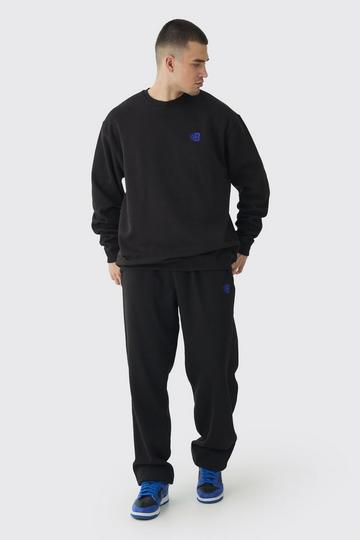 Tall B Embroidered Sweat Tracksuit black