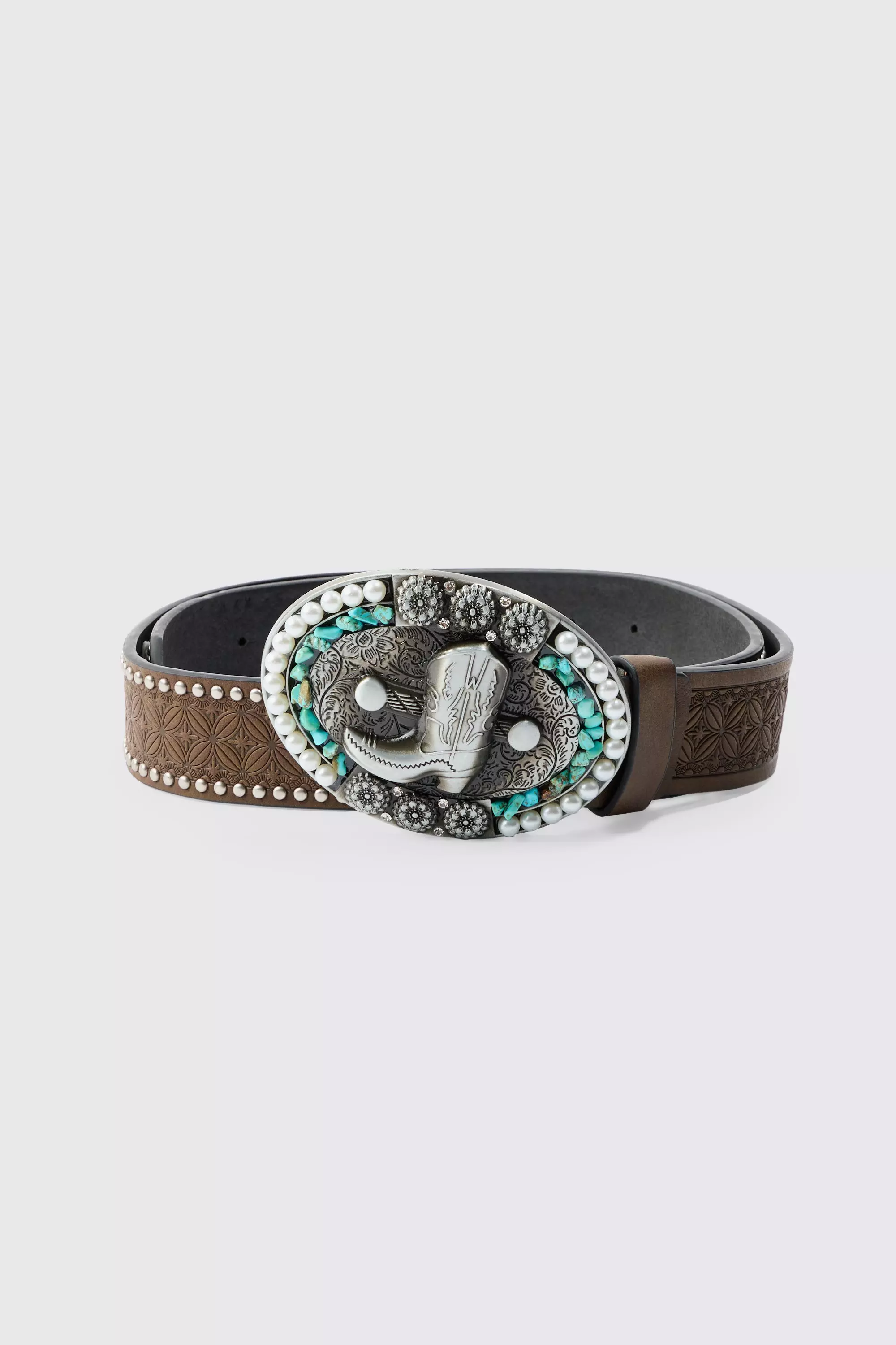 Cowboy Boot Brown Belt صورة بديلة