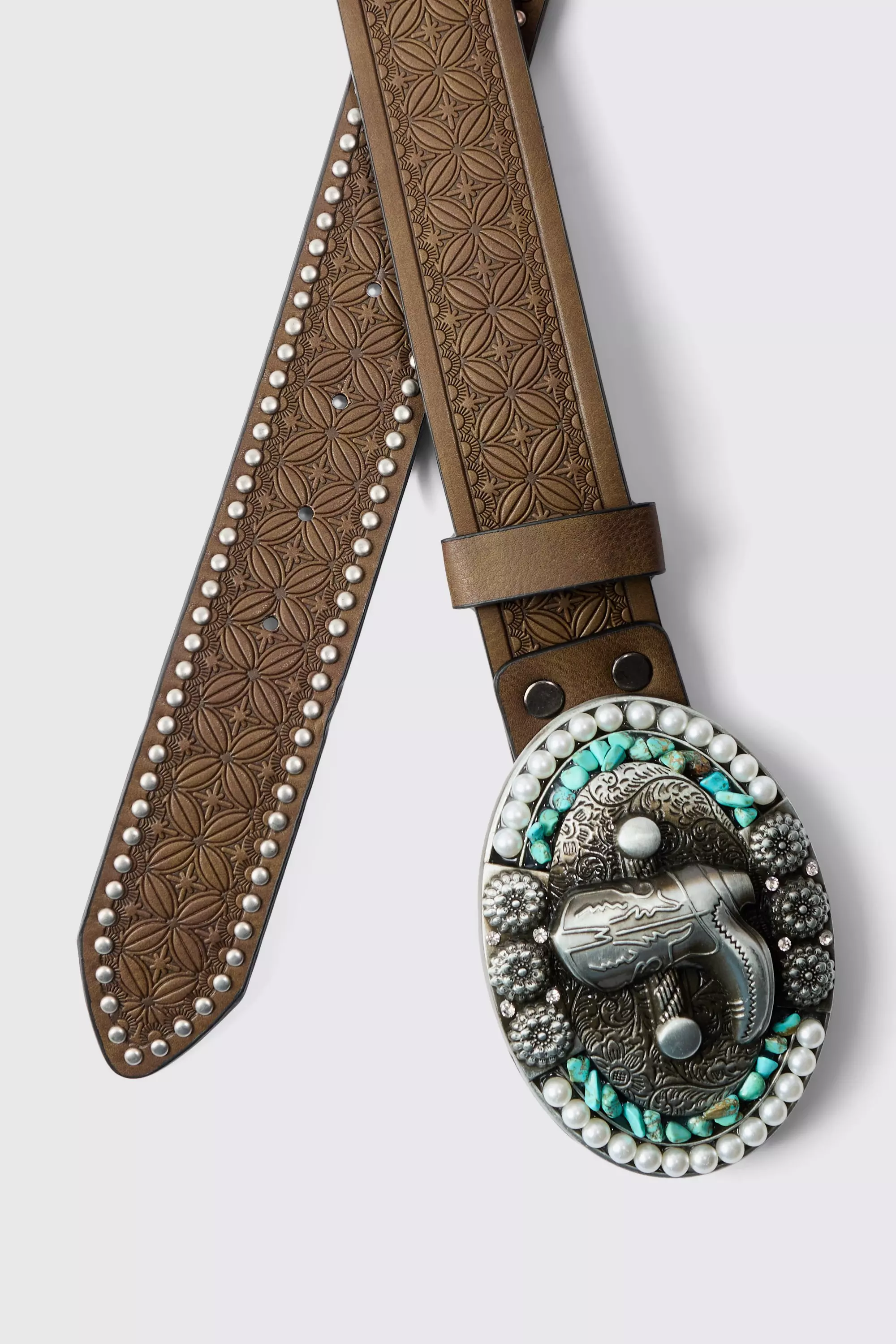 Cowboy Boot Brown Belt صورة بديلة