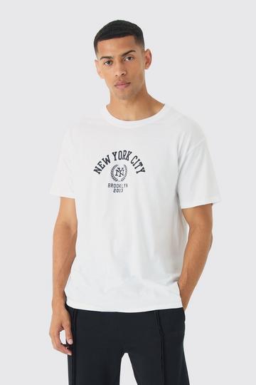 Regular Fit New York City Varsity T-Shirt white