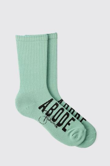 Abode Jacquard Socks sage