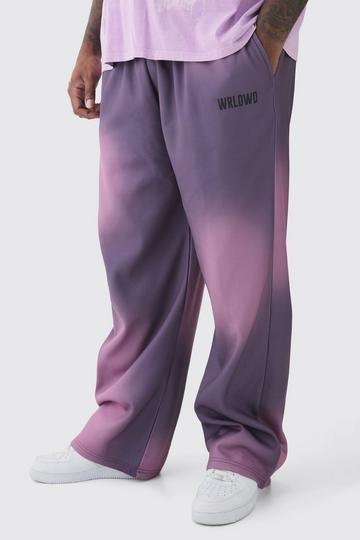 Purple Plus Oversized Wash Print Jogger