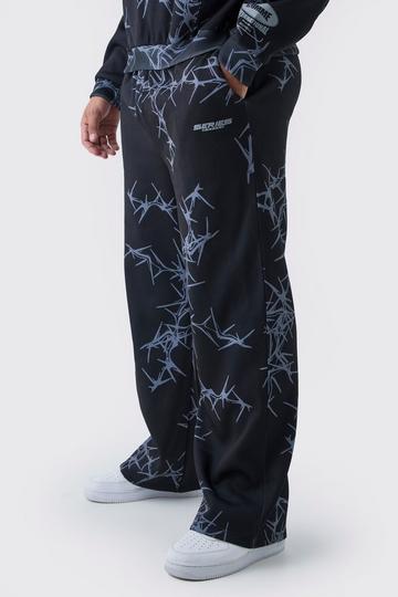 Plus Relaxed All Over Print Jogger black