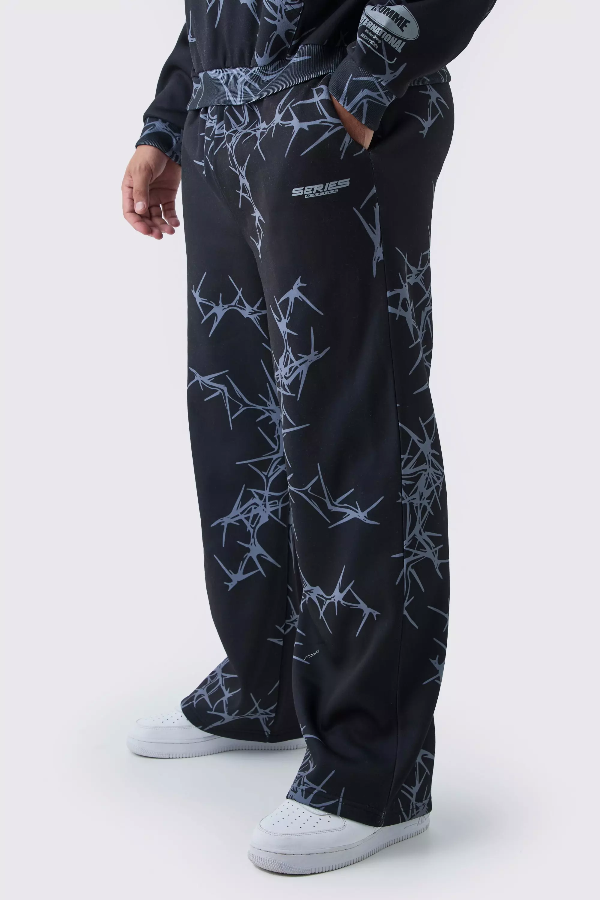 Black Plus Relaxed All Over Print Jogger alternative image