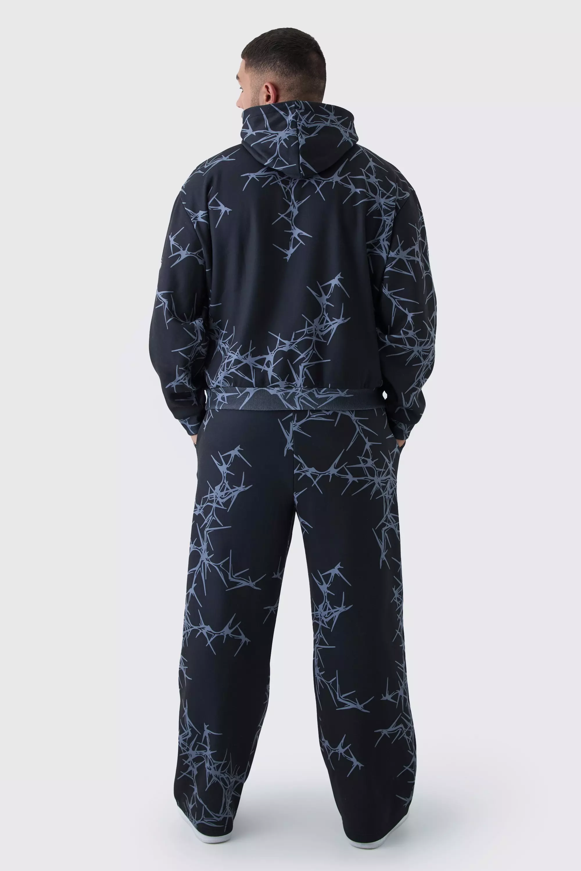 Black Plus Relaxed All Over Print Jogger alternative image
