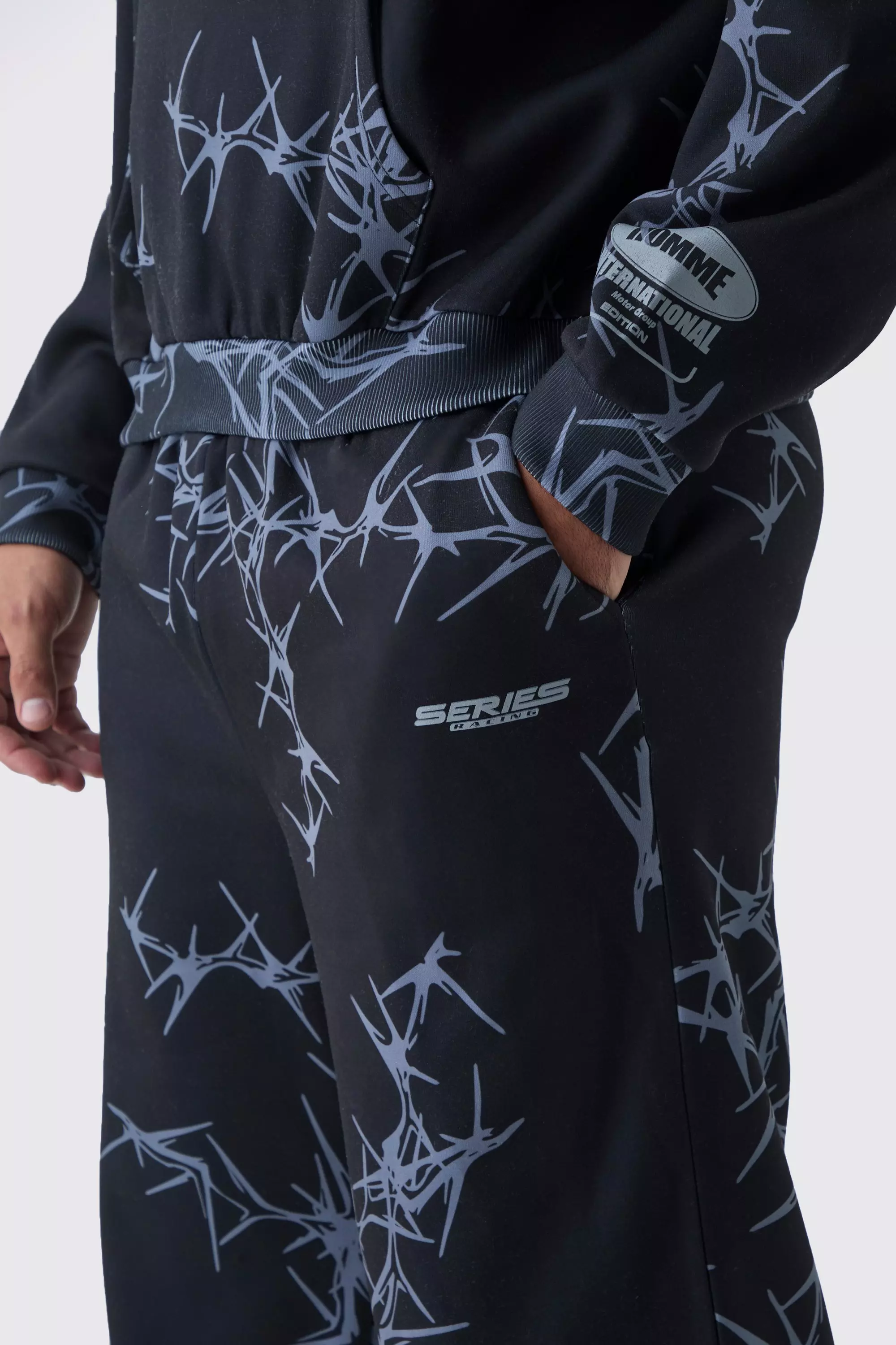 Black Plus Relaxed All Over Print Jogger alternative image