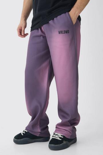 Tall Oversized Wash Print Jogger purple