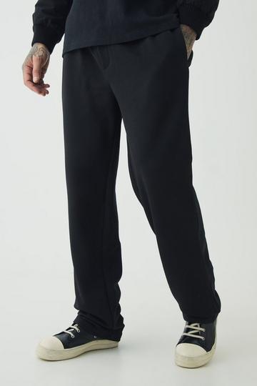 Tall Geo Textured Straight Fit Trouser in Black black