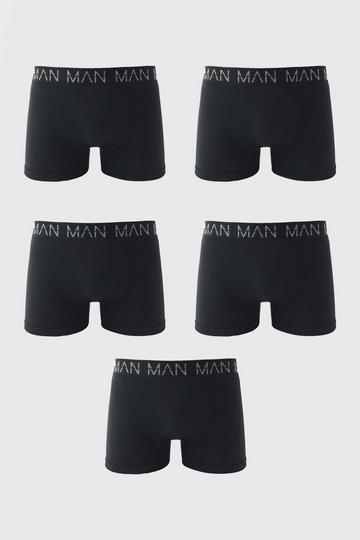 Man Active Naadloze Boxers (5 Stuks) black