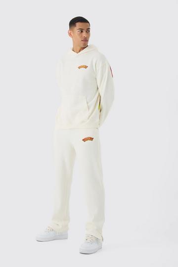 Oversized Over The Seams Official Tour Back Graphic Tracksuit ecru