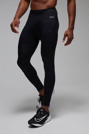 Man Active Seamless Baselayer Legging black