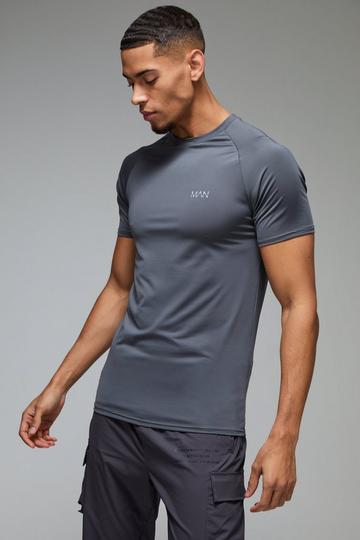 Man Active Muscle Fit T-shirt charcoal