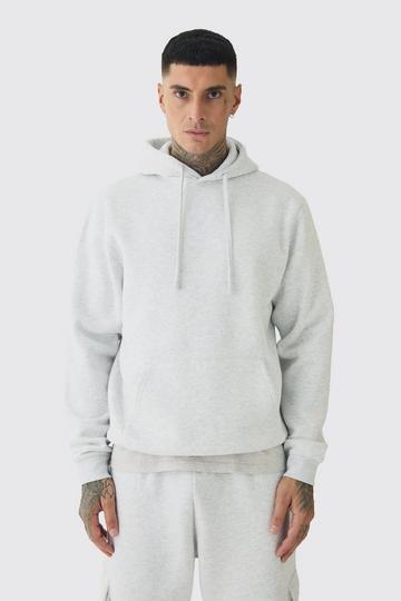 Tall Hoodie i gråmelerad färg grey marl