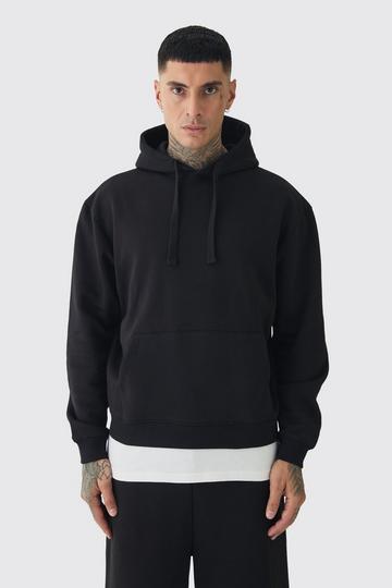 Tall Oversized Boxy Hoodie in Zwart black