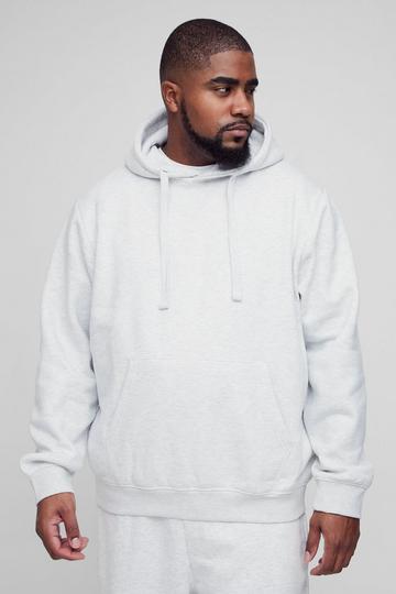 330GSM Plus Regular Fit Hoodie in Grey Marl grey marl