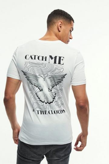 Muscle Dove Print T-Shirt white