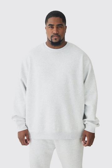 330GSM Plus Oversized Sweatshirt In Grey Marl grey marl