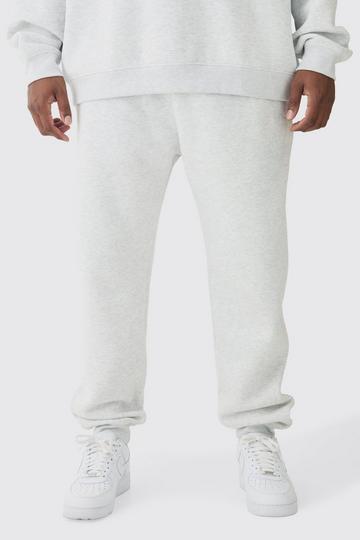 330GSM Plus Regular Fit Man Signature Jogger In Grey Marl grey marl