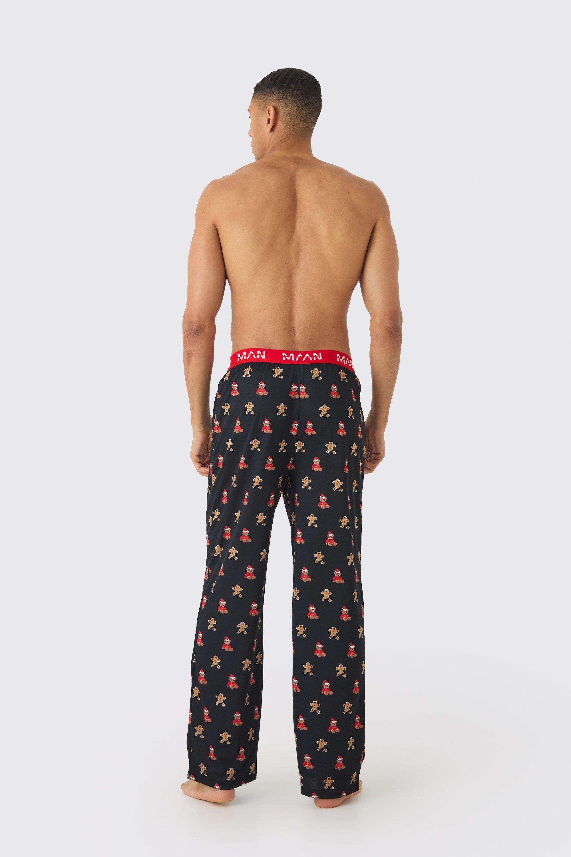 Pantaloni di Loungewear da casa Man in tinta unita e orsetto set di 2 paia boohoo IT
