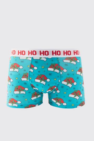 Christmas Hats Boxers turquoise