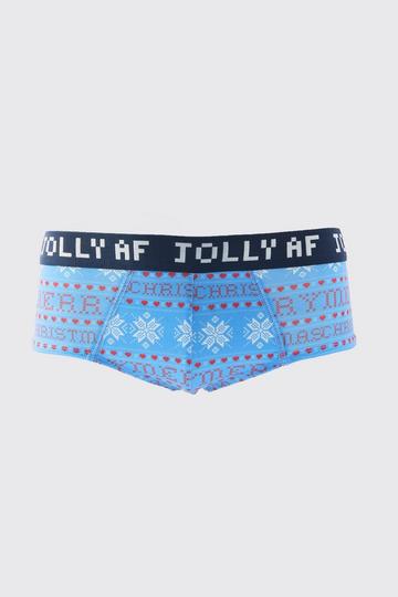 Blue Man Merry Christmas Briefs