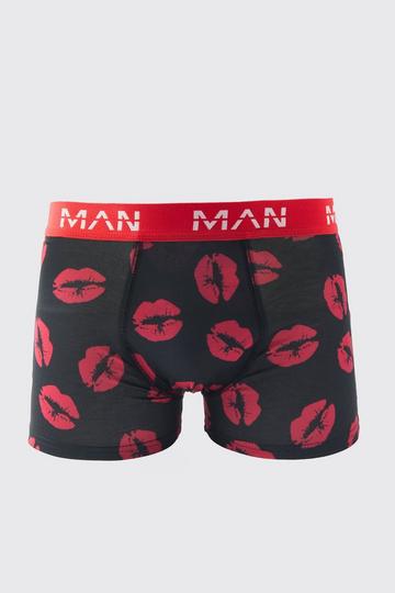 Man Kiss Me Santa Boxers black