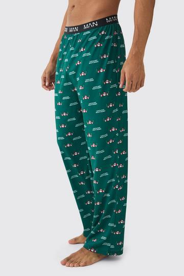 Man Lets Get Wavy Christmas Lounge Bottoms multi