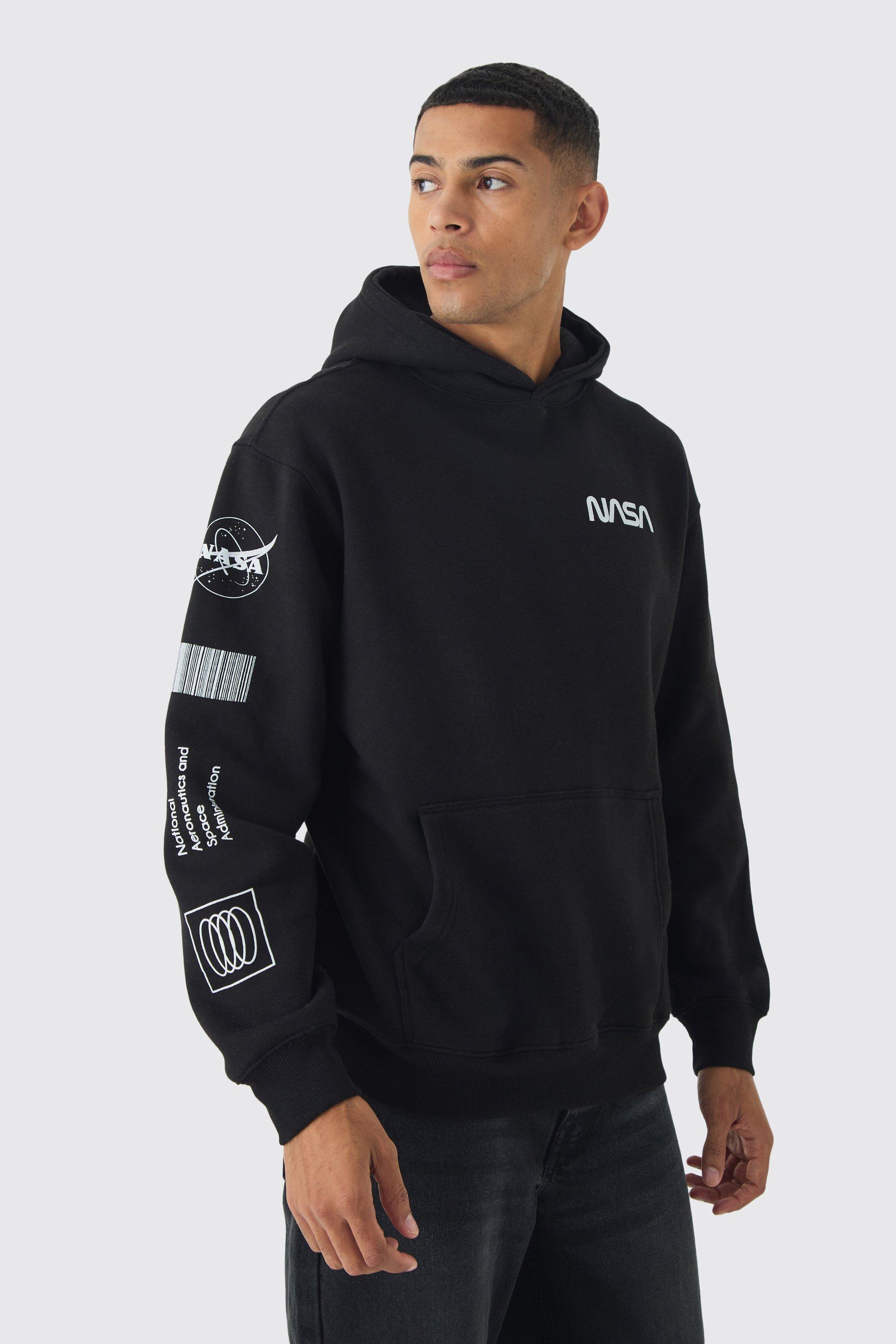 Oversized Nasa License Print Hoodie boohoo