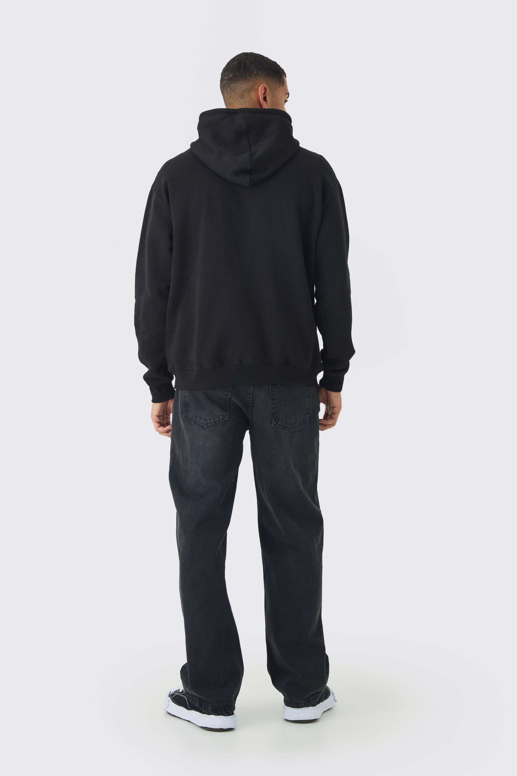 Felpa oversize con stampa EasyE su larga scala e cappuccio boohoo IT