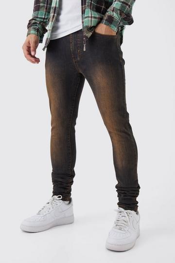 Bruine Stacked Super Skinny Stretch Jeans brown