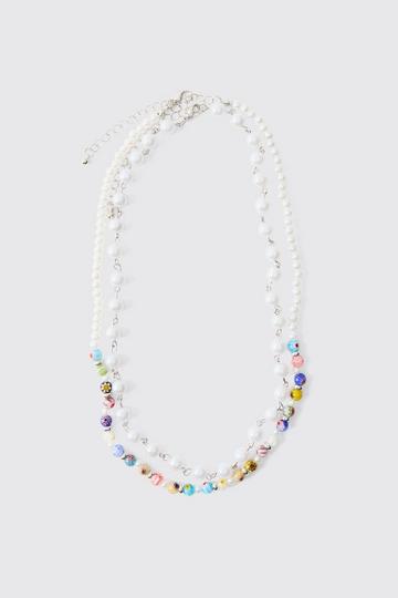 Multi Bead Multi Layer Chain Necklace