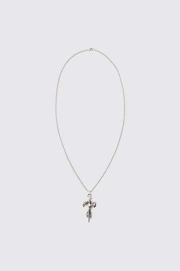 Zilveren Gothic Ketting Met Kruis silver