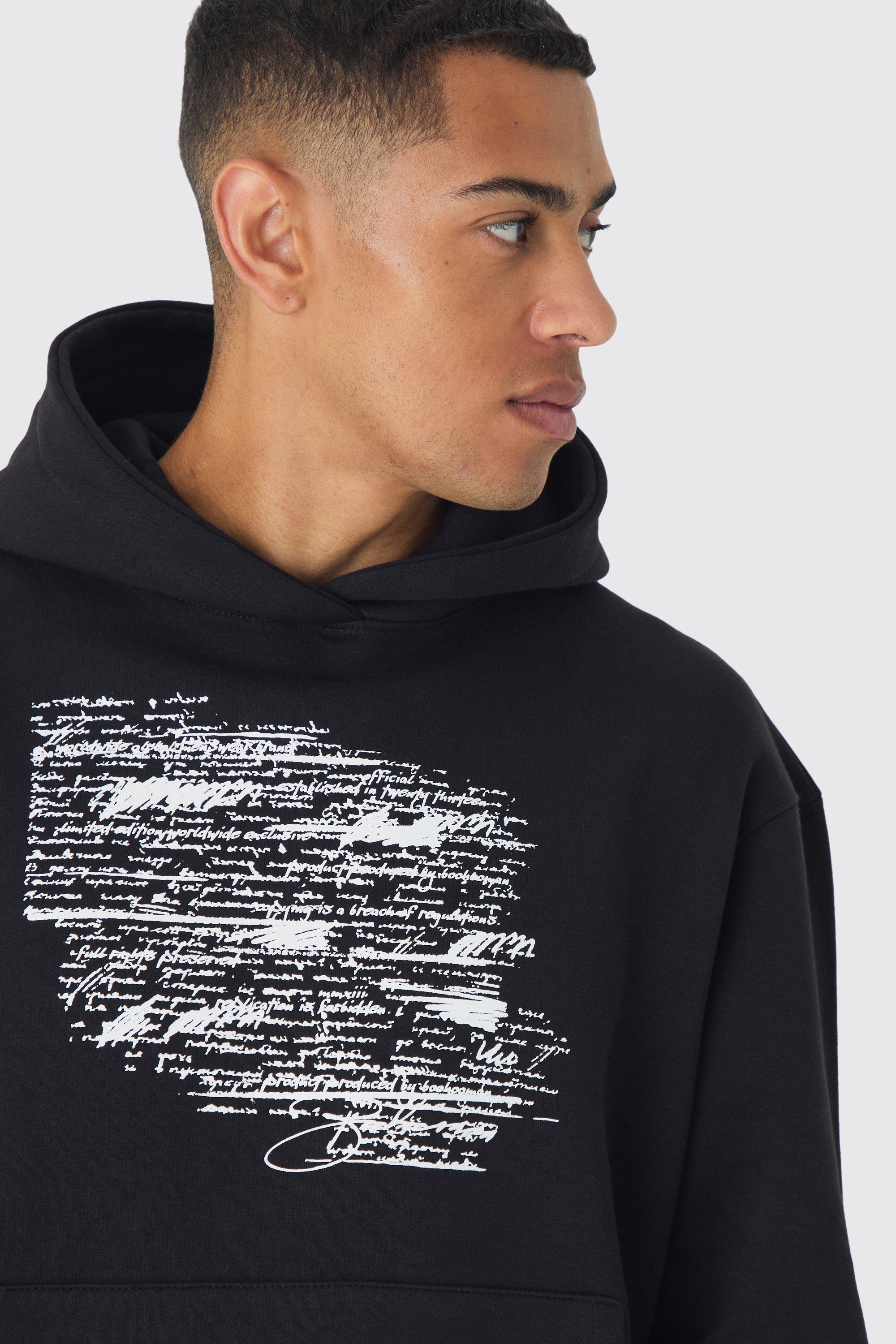 Boohoo script hoodie sale