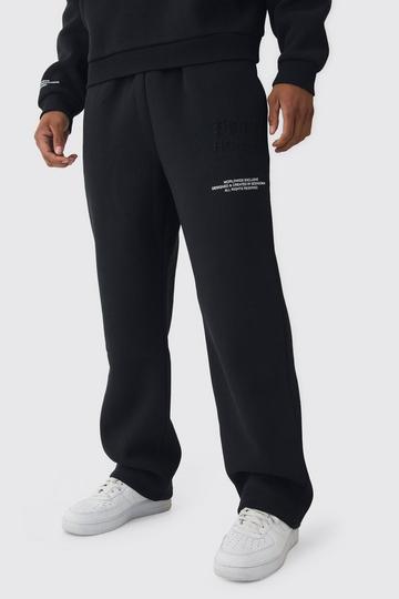 Relaxed Fit Homme Printed Embossed Jogger black