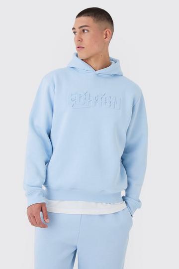 Blue Regular Limited Edition Embossed Hoodie