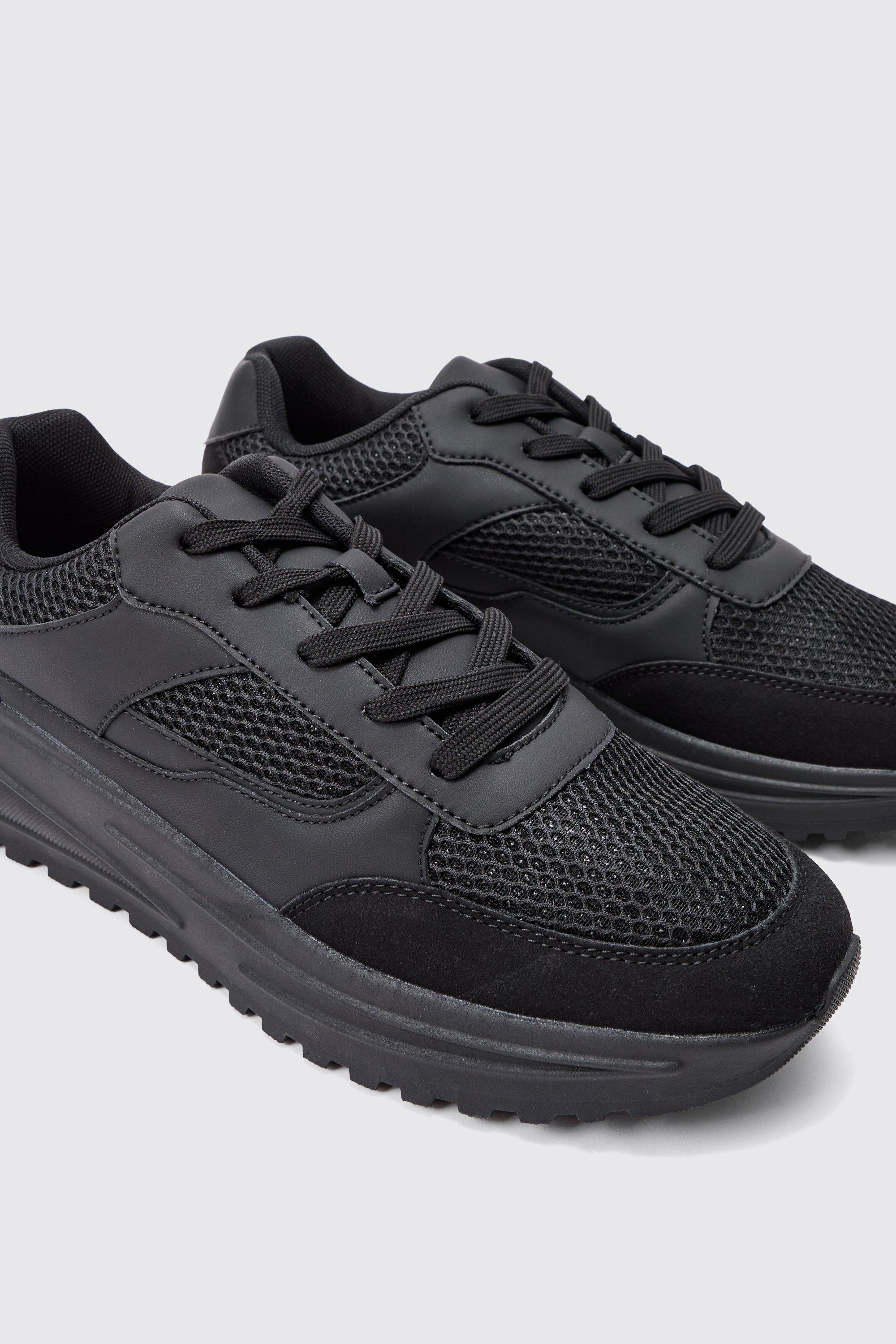 Black mesh trainers shop